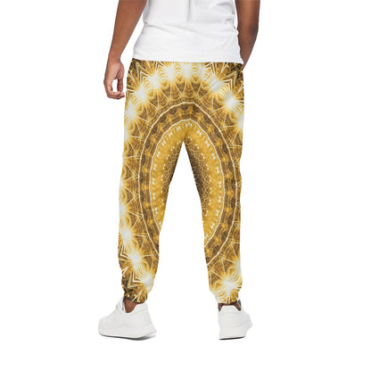 Gold Lights Kaleidoscope Print Cotton Pants