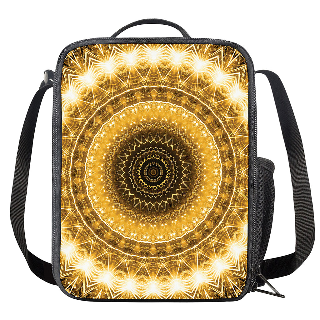 Gold Lights Kaleidoscope Print Crossbody Lunch Bag
