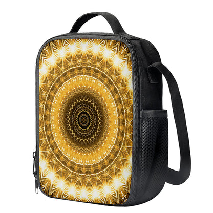 Gold Lights Kaleidoscope Print Crossbody Lunch Bag