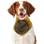 Gold Lights Kaleidoscope Print Dog Bandana
