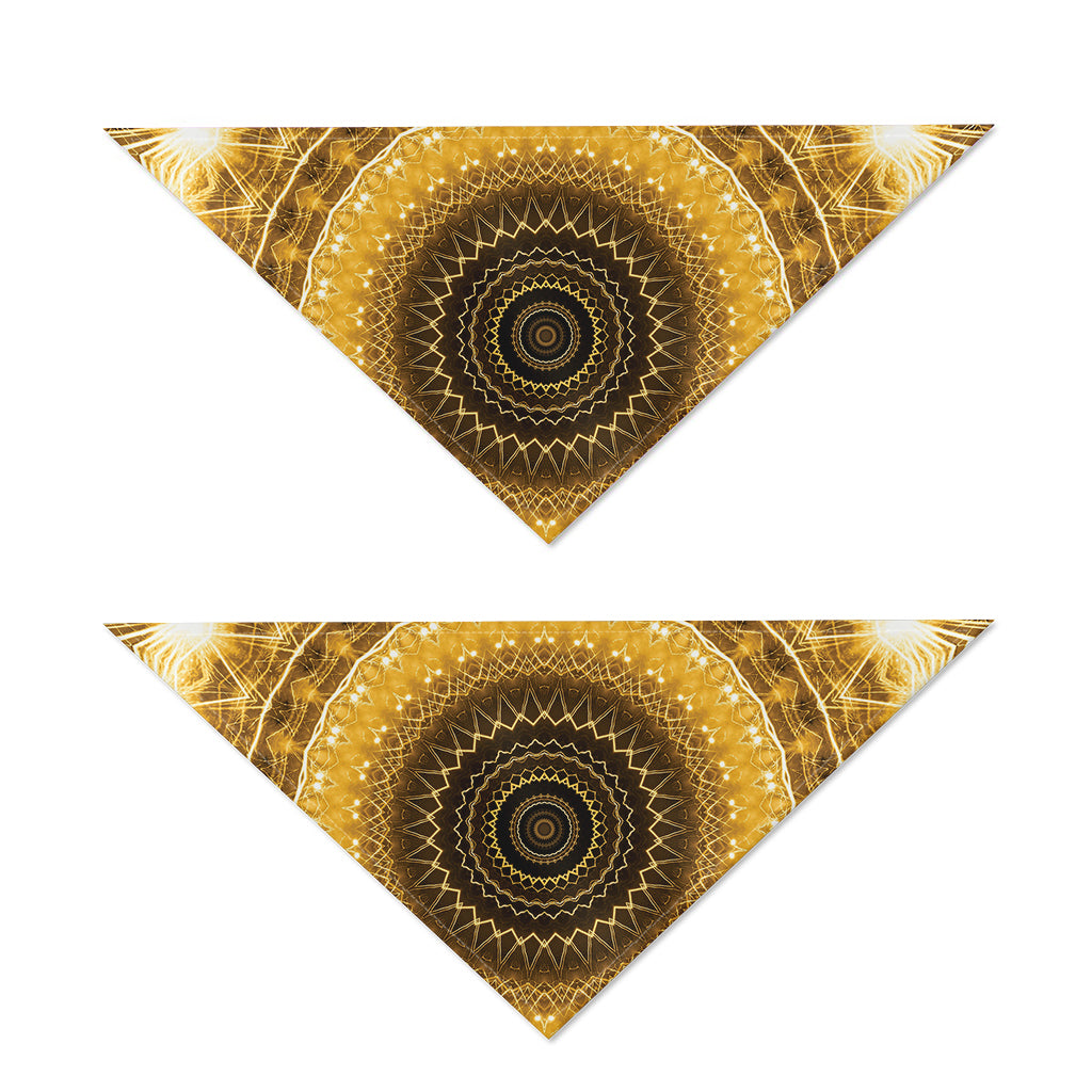Gold Lights Kaleidoscope Print Dog Bandana
