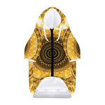 Gold Lights Kaleidoscope Print Dog Zip Up Hoodie