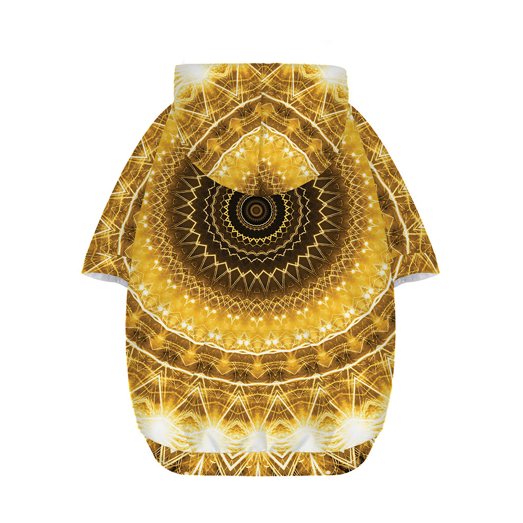 Gold Lights Kaleidoscope Print Dog Zip Up Hoodie
