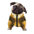 Gold Lights Kaleidoscope Print Dog Zip Up Jacket