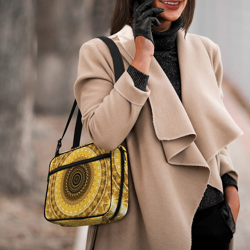 Gold Lights Kaleidoscope Print Double Strap Bible Bag