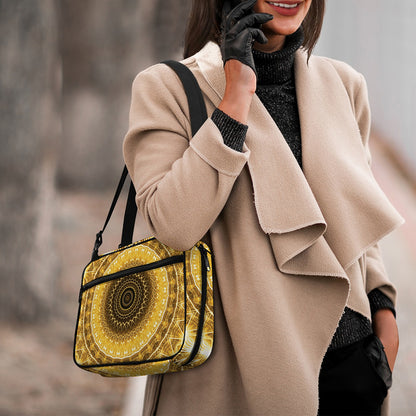 Gold Lights Kaleidoscope Print Double Strap Bible Bag