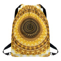 Gold Lights Kaleidoscope Print Drawstring Backpack