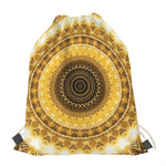 Gold Lights Kaleidoscope Print Drawstring Bag