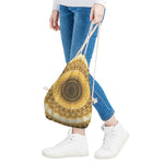Gold Lights Kaleidoscope Print Drawstring Bag