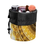 Gold Lights Kaleidoscope Print Drawstring Makeup Bag