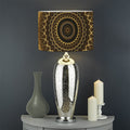 Gold Lights Kaleidoscope Print Drum Lamp Shade