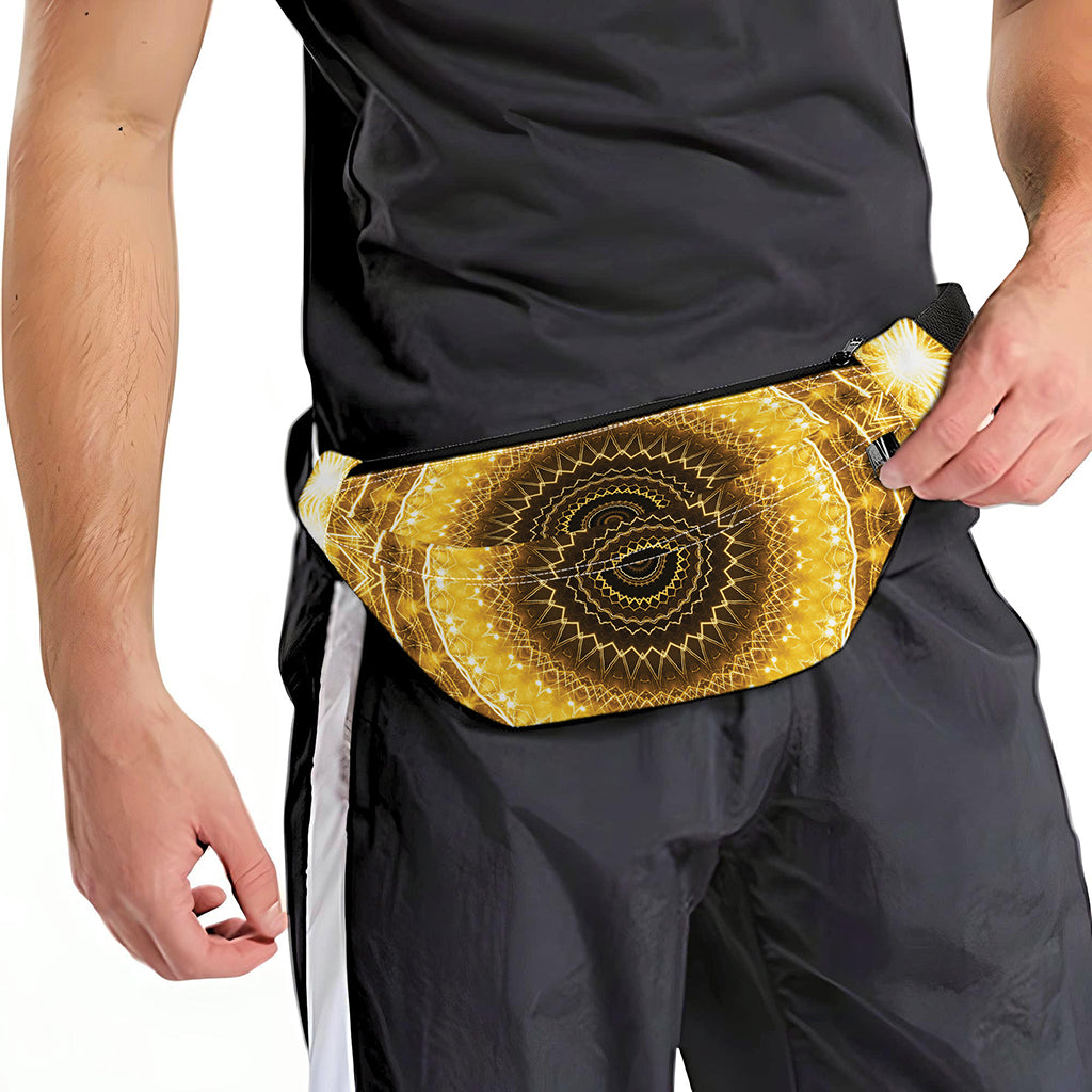 Gold Lights Kaleidoscope Print Fanny Pack