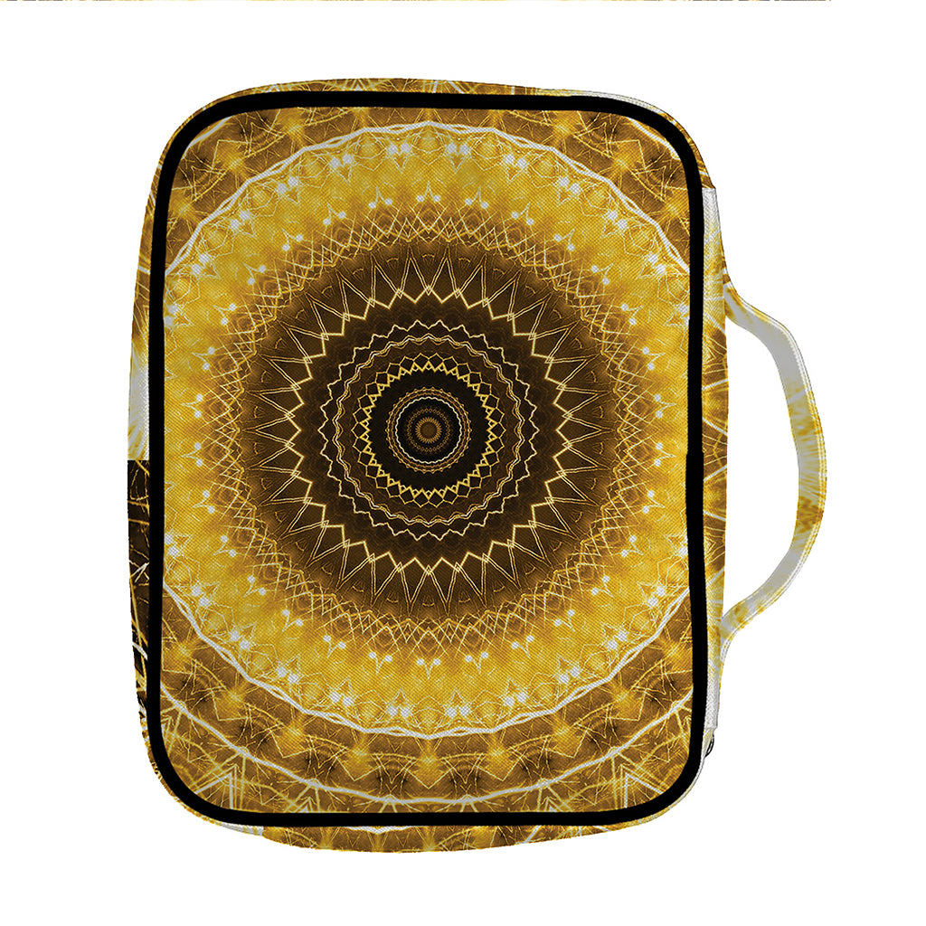 Gold Lights Kaleidoscope Print Front Pocket Bible Bag