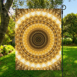 Gold Lights Kaleidoscope Print Garden Flag