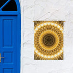 Gold Lights Kaleidoscope Print Garden Flag