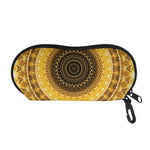 Gold Lights Kaleidoscope Print Glasses Case