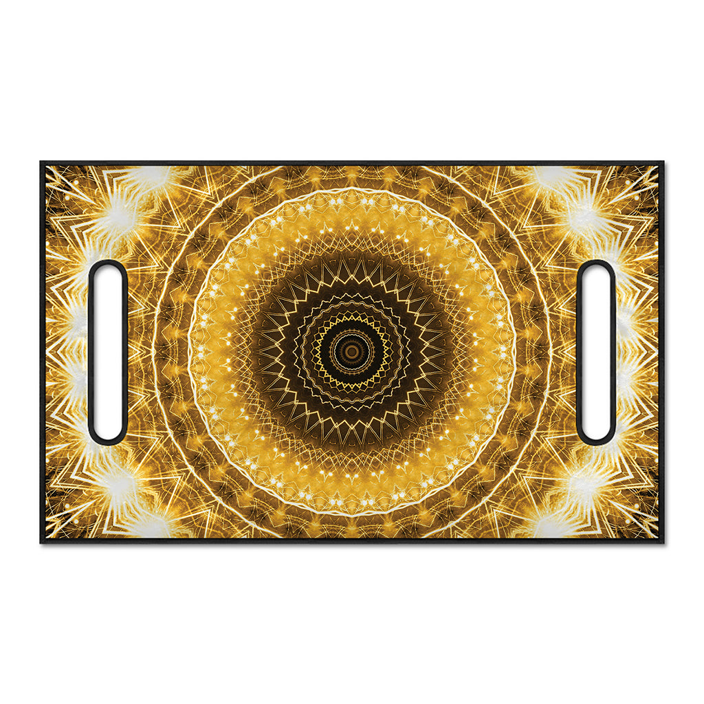 Gold Lights Kaleidoscope Print Golf Cart Seat Cover