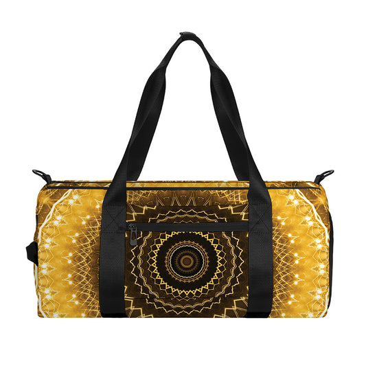 Gold Lights Kaleidoscope Print Gym Bag