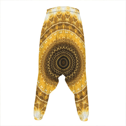 Gold Lights Kaleidoscope Print Hammer Pants