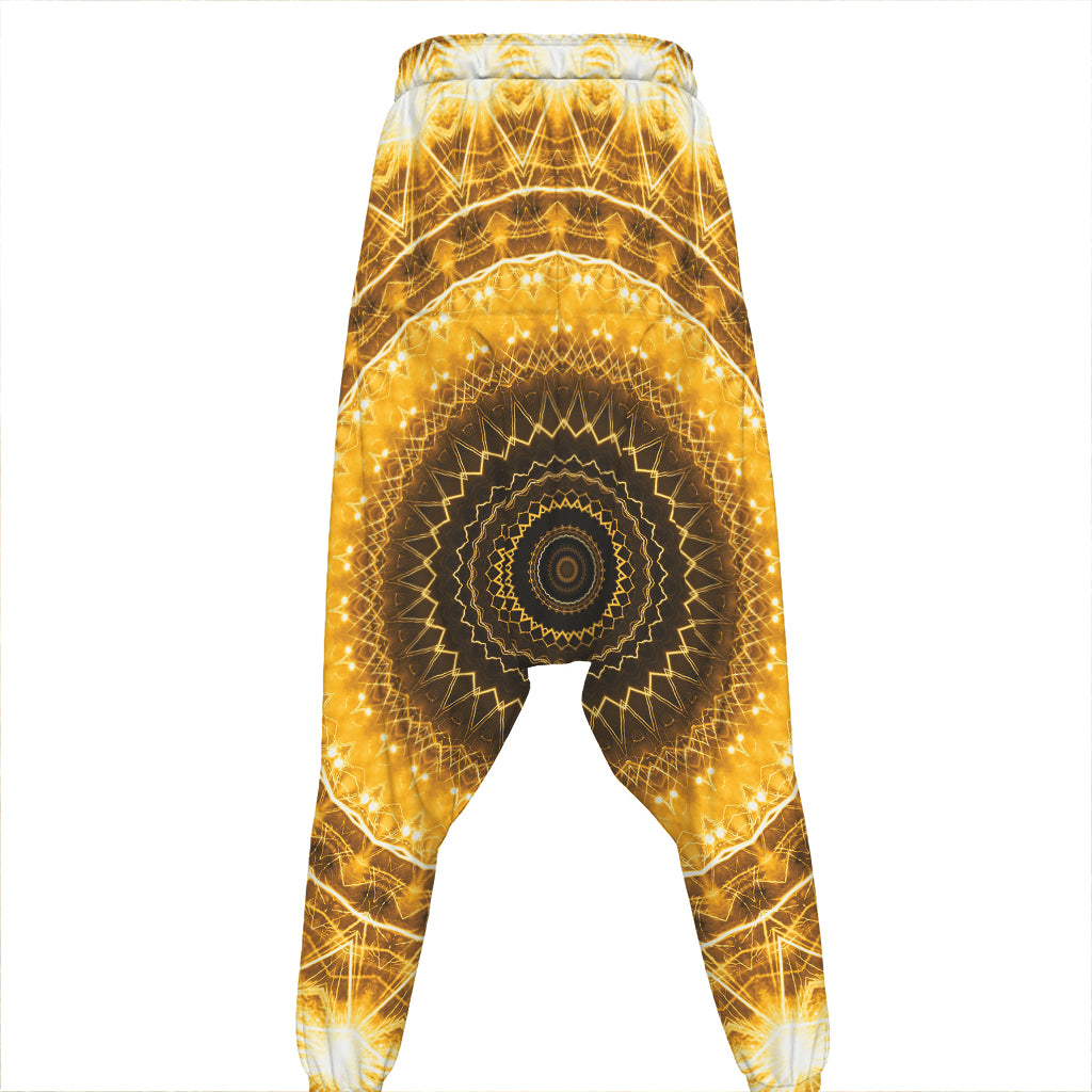 Gold Lights Kaleidoscope Print Hammer Pants