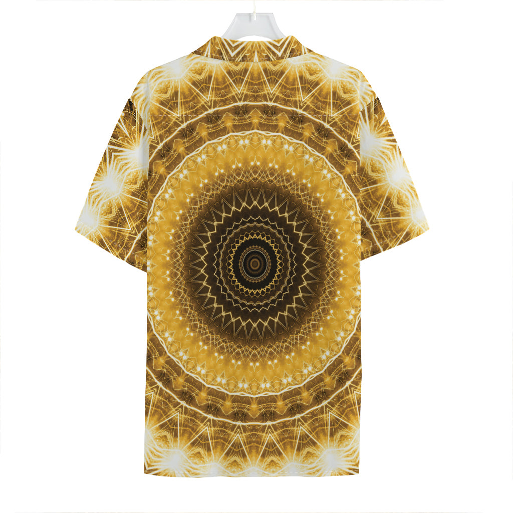 Gold Lights Kaleidoscope Print Hawaiian Shirt