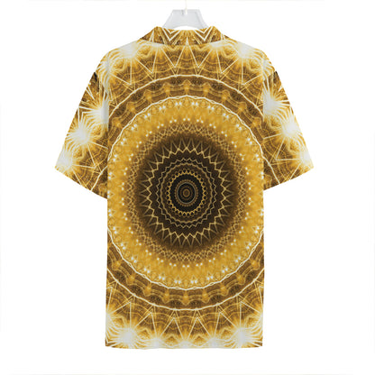Gold Lights Kaleidoscope Print Hawaiian Shirt