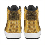 Gold Lights Kaleidoscope Print High Top Leather Sneakers