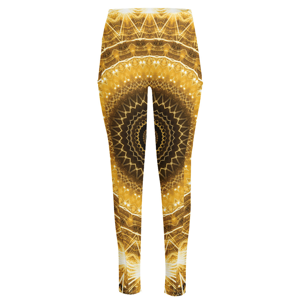 Gold Lights Kaleidoscope Print High-Waisted Pocket Leggings