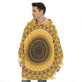 Gold Lights Kaleidoscope Print Hoodie Blanket