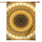 Gold Lights Kaleidoscope Print House Flag