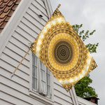 Gold Lights Kaleidoscope Print House Flag