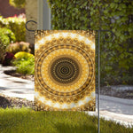 Gold Lights Kaleidoscope Print House Flag