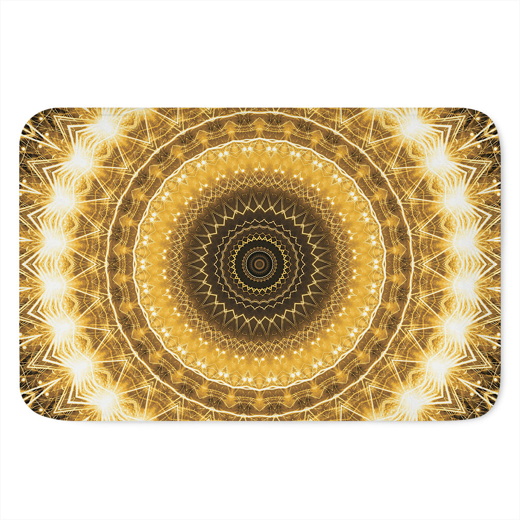Gold Lights Kaleidoscope Print Indoor Door Mat