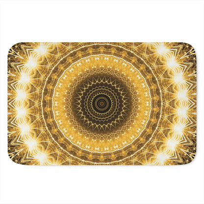 Gold Lights Kaleidoscope Print Indoor Door Mat
