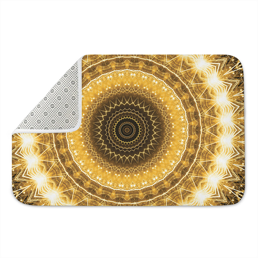 Gold Lights Kaleidoscope Print Indoor Door Mat
