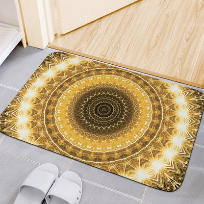 Gold Lights Kaleidoscope Print Indoor Door Mat