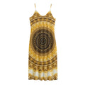 Gold Lights Kaleidoscope Print Jersey Midi Cami Dress