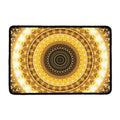 Gold Lights Kaleidoscope Print Kitchen Mat