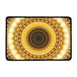 Gold Lights Kaleidoscope Print Kitchen Mat