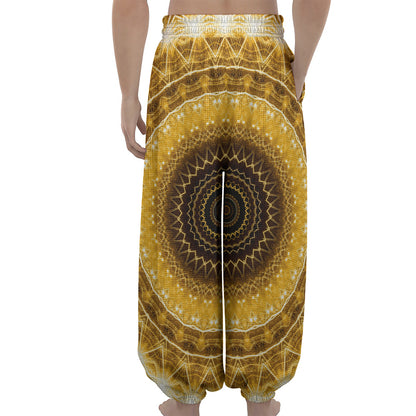 Gold Lights Kaleidoscope Print Lantern Pants