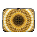 Gold Lights Kaleidoscope Print Laptop Sleeve