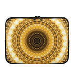 Gold Lights Kaleidoscope Print Laptop Sleeve
