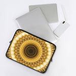 Gold Lights Kaleidoscope Print Laptop Sleeve
