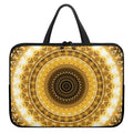 Gold Lights Kaleidoscope Print Laptop Sleeve With Handle