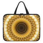 Gold Lights Kaleidoscope Print Laptop Sleeve With Handle