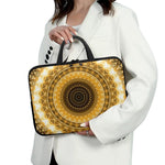 Gold Lights Kaleidoscope Print Laptop Sleeve With Handle