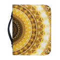 Gold Lights Kaleidoscope Print Leather Bible Cover