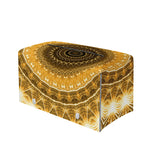 Gold Lights Kaleidoscope Print Leather Tissue Box Cover