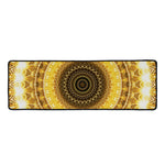 Gold Lights Kaleidoscope Print Long Kitchen Mat