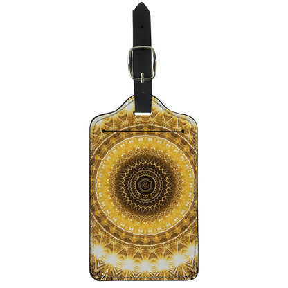 Gold Lights Kaleidoscope Print Luggage Tag